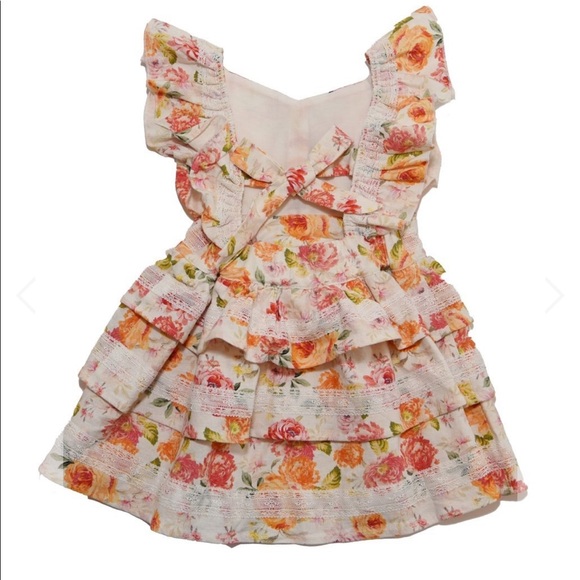 Sold 🧡lil lemons floral antique peony dress - Picture 5 of 5